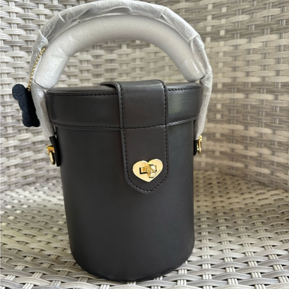 HOUSE OF LITTLE BUNNY MEMORY CAN GENUINE LEATHER BLACK